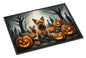 Caroline's Treasures DAC2049MAT Norwich Terrier Spooky Halloween Doormat 18x27 Front Door Mat Indoor Outdoor Rugs for Entryway, Non Slip Washable Low Pile, 18H X 27W