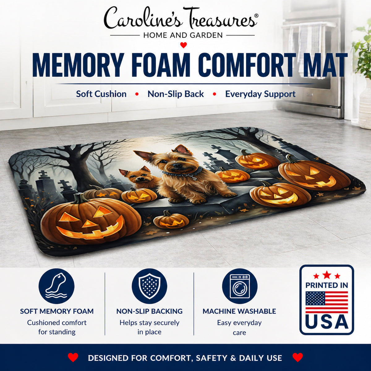 Caroline's Treasures Norwich Terrier Dogs Memory Foam Mat 19x27