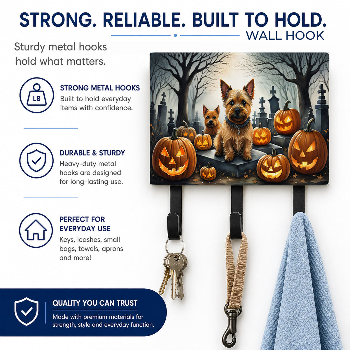 Caroline's Treasures Norwich Terrier Dogs Ceramic Triple Wall Hook