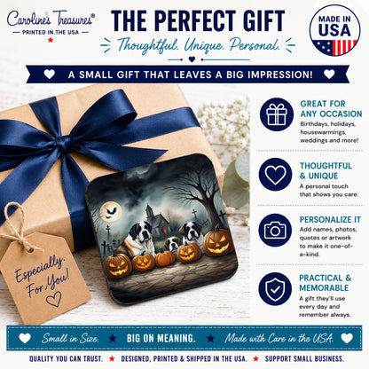 Caroline's Treasures Saint Bernard Dogs Foam Drink Coasters Set of 4