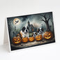 Caroline's Treasures DAC2050GCA7P Saint Bernard Spooky Halloween Greeting Cards and Envelopes Pack of 8 Blank Cards with Envelopes Whimsical A7 Size 5x7 Blank Greeting Cards