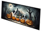 Caroline's Treasures Saint Bernard Spooky Halloween Runner Mat 28x58 Front Door Mat Indoor Outdoor Rugs for Entryway Hallway Foyer Non Slip Washable Wide Doormat