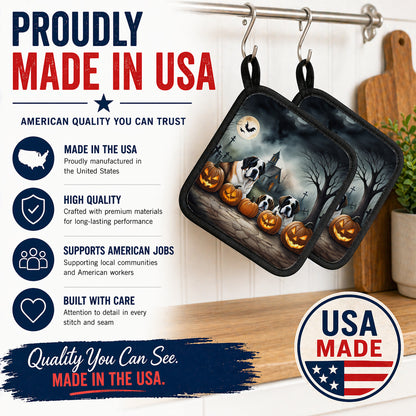 Caroline's Treasures Saint Bernard Dogs Set of 2 Kitchen Pot Holders