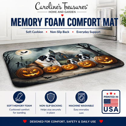Caroline's Treasures Saint Bernard Dogs Memory Foam Mat 19x27