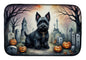 Caroline's Treasures DAC2051DDM Scottish Terrier Spooky Halloween Dish Drying Mat Absorbent Dish Drying Mat Pad for Kitchen Counter Dish Drainer Mat for Countertop, 14 x 21, Multicolor