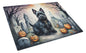 Caroline's Treasures DAC2051LCB Scottish Terrier Spooky Halloween Glass Cutting Board Large Decorative Tempered Glass Kitchen Cutting and Serving Board Large Size Chopping Board