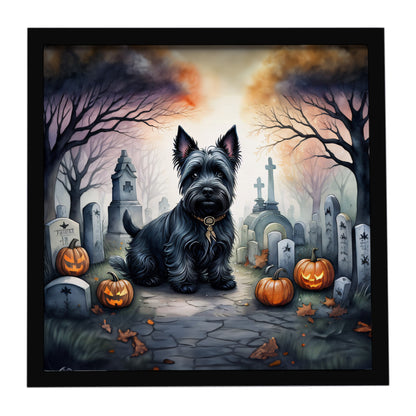 Caroline's Treasures Scottish Terrier Dogs Framed Metal Wall Art 8x8 In