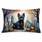Caroline's Treasures DAC2051PILLOWCASE Scottish Terrier Spooky Halloween Fabric Standard Pillowcase Lightweight Super Soft Easy Care Decorative Artwork Pillowcase, Standard