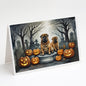 Caroline's Treasures DAC2052GCA7P Shar Pei Spooky Halloween Greeting Cards and Envelopes Pack of 8 Blank Cards with Envelopes Whimsical A7 Size 5x7 Blank Greeting Cards