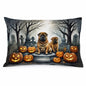 Caroline's Treasures DAC2052PILLOWCASE Shar Pei Spooky Halloween Fabric Standard Pillowcase Lightweight Super Soft Easy Care Decorative Artwork Pillowcase, Standard