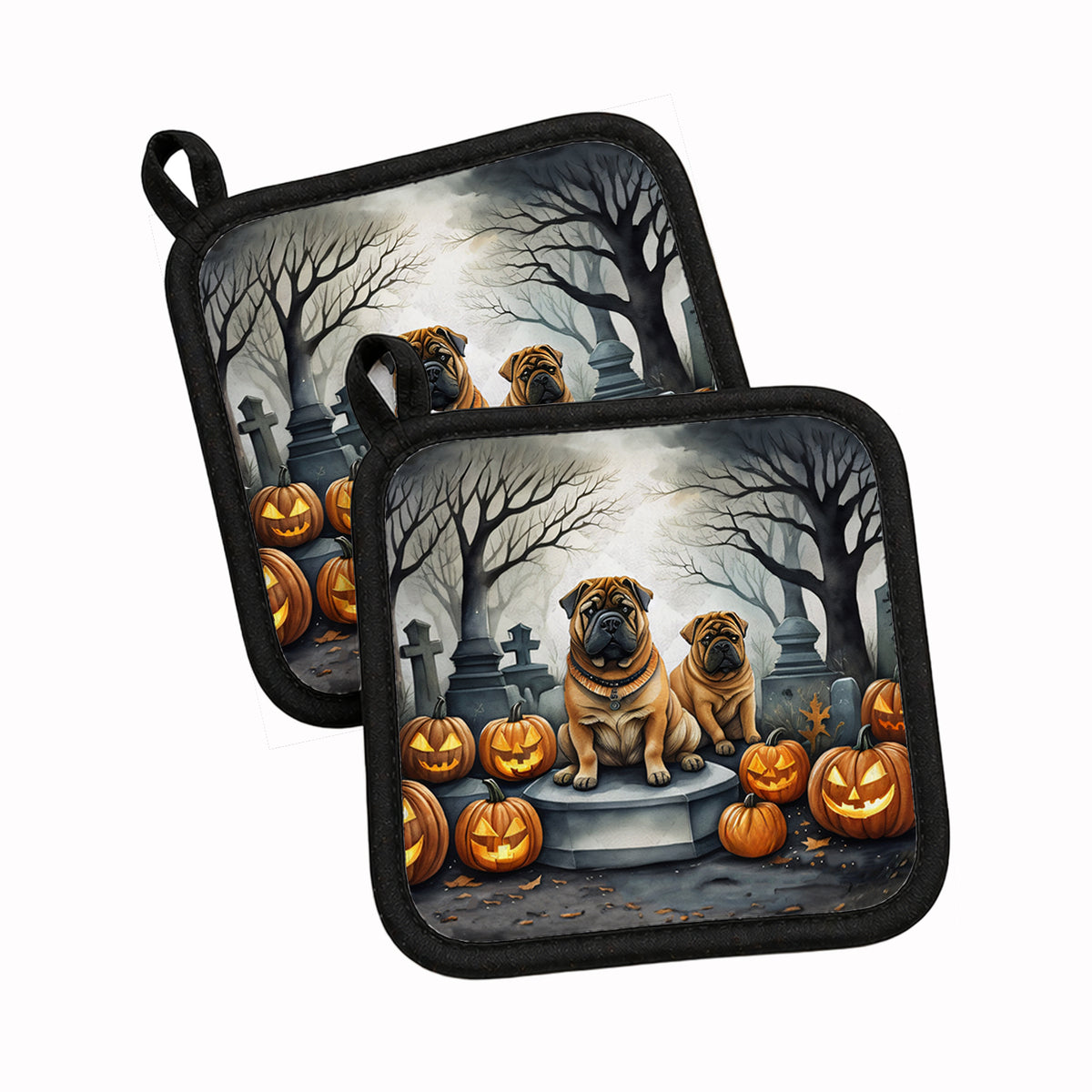 Caroline's Treasures Shar Pei Dogs Set of 2 Kitchen Pot Holders