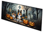 Caroline's Treasures Sheltie Spooky Halloween Runner Mat 28x58 Front Door Mat Indoor Outdoor Rugs for Entryway Hallway Foyer Non Slip Washable Wide Doormat
