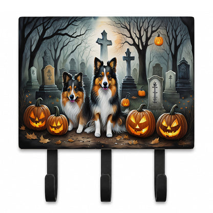 Caroline's Treasures Sheltie Dogs Halloween Ceramic Triple Wall Hook