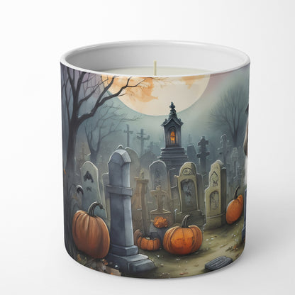 Caroline's Treasures DAC2054CDL Shih Tzu Spooky Halloween Decorative Soy Candle Nature Soy Wax Essential Oil Home Decor Ideal for Bedroom Kitchen Bath Office Gift, 10 oz