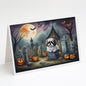 Caroline's Treasures DAC2054GCA7P Shih Tzu Spooky Halloween Greeting Cards and Envelopes Pack of 8 Blank Cards with Envelopes Whimsical A7 Size 5x7 Blank Greeting Cards