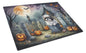 Caroline's Treasures DAC2054LCB Shih Tzu Spooky Halloween Glass Cutting Board Large Decorative Tempered Glass Kitchen Cutting and Serving Board Large Size Chopping Board