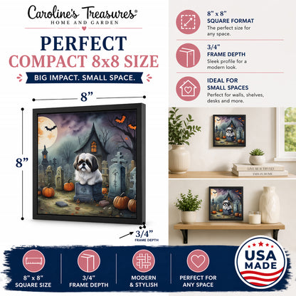 Caroline's Treasures Shih Tzu Dogs Framed Metal Wall Art 8 x 8 Inch