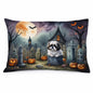 Caroline's Treasures DAC2054PILLOWCASE Shih Tzu Spooky Halloween Fabric Standard Pillowcase Lightweight Super Soft Easy Care Decorative Artwork Pillowcase, Standard