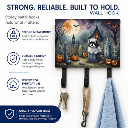 Caroline's Treasures Shih Tzu Dogs Halloween Ceramic Triple Wall Hook
