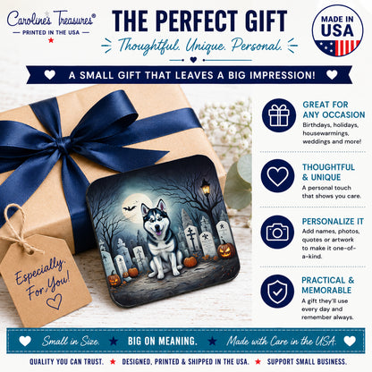 Caroline's Treasures Siberian Husky Dogs Foam Drink Coasters Set of 4