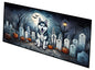 Caroline's Treasures Siberian Husky Spooky Halloween Runner Mat 28x58 Front Door Mat Indoor Outdoor Rugs for Entryway Hallway Foyer Non Slip Washable Wide Doormat