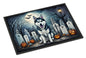 Caroline's Treasures DAC2055MAT Siberian Husky Spooky Halloween Doormat 18x27 Front Door Mat Indoor Outdoor Rugs for Entryway, Non Slip Washable Low Pile, 18H X 27W