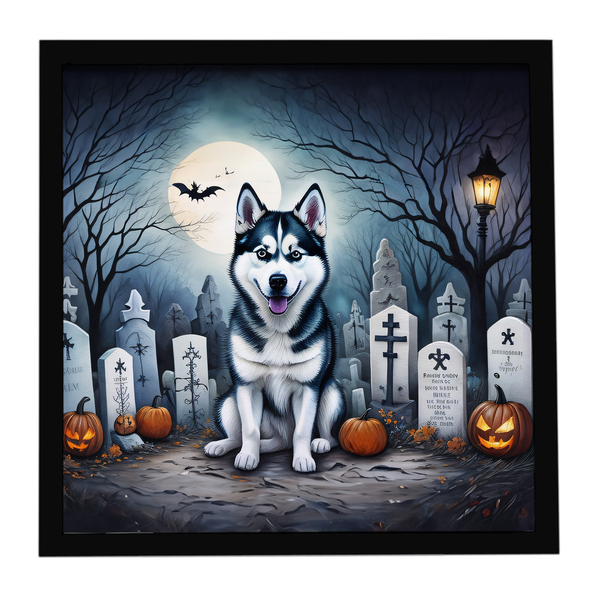 Caroline's Treasures Siberian Husky Dogs Framed Metal Wall Art 8 x 8 Inch