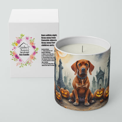 Caroline's Treasures DAC2056CDL Vizsla Spooky Halloween Decorative Soy Candle Nature Soy Wax Essential Oil Home Decor Ideal for Bedroom Kitchen Bath Office Gift, 10 oz