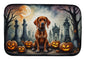 Caroline's Treasures DAC2056DDM Vizsla Spooky Halloween Dish Drying Mat Absorbent Dish Drying Mat Pad for Kitchen Counter Dish Drainer Mat for Countertop, 14 x 21, Multicolor