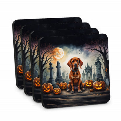 Caroline's Treasures Vizsla Dogs Foam Drink Coasters Set of 4 Absorbent