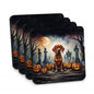 Caroline's Treasures Vizsla Dogs Foam Drink Coasters Set of 4 Absorbent