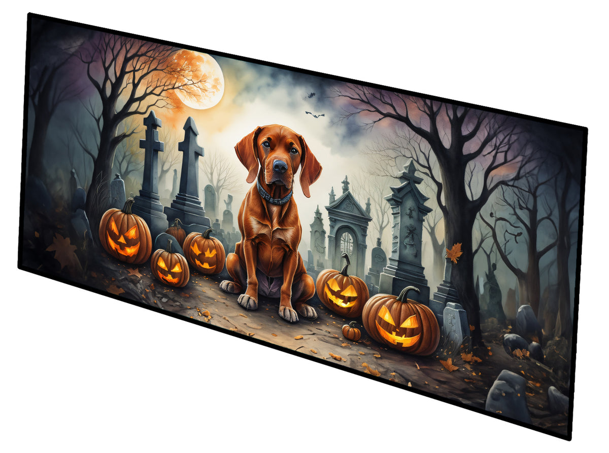 Caroline's Treasures Vizsla Spooky Halloween Runner Mat 28x58 Front Door Mat Indoor Outdoor Rugs for Entryway Hallway Foyer Non Slip Washable Wide Doormat