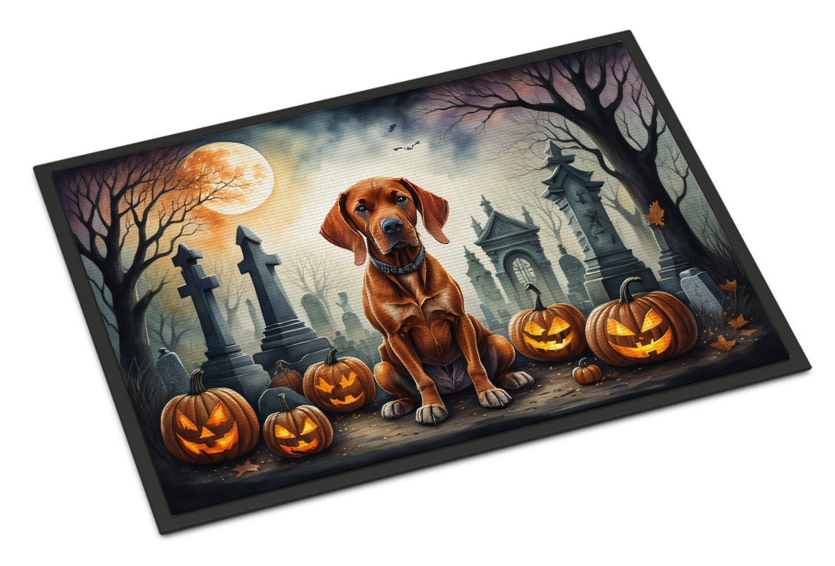 Caroline's Treasures DAC2056MAT Vizsla Spooky Halloween Doormat 18x27 Front Door Mat Indoor Outdoor Rugs for Entryway, Non Slip Washable Low Pile, 18H X 27W