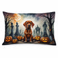 Caroline's Treasures DAC2056PILLOWCASE Vizsla Spooky Halloween Fabric Standard Pillowcase Lightweight Super Soft Easy Care Decorative Artwork Pillowcase, Standard