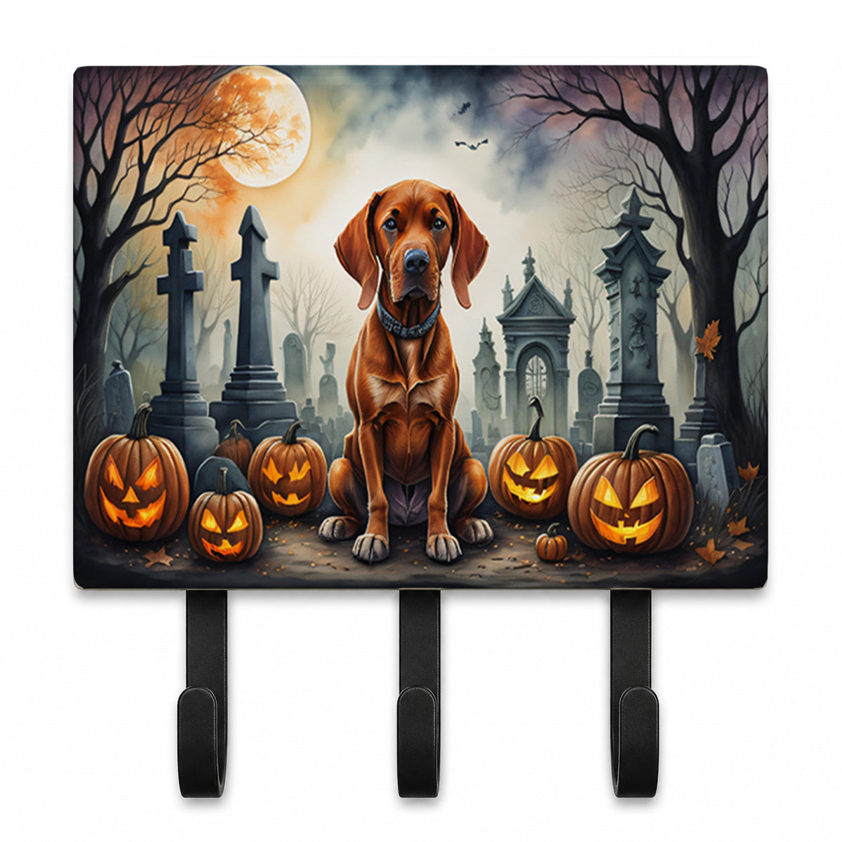 Caroline's Treasures Vizsla Dogs Halloween Ceramic Triple Wall Hook