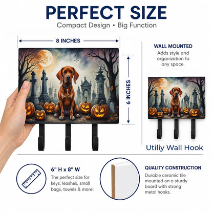 Caroline's Treasures Vizsla Dogs Halloween Ceramic Triple Wall Hook