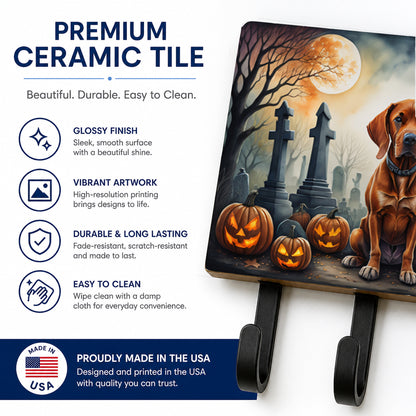 Caroline's Treasures Vizsla Dogs Halloween Ceramic Triple Wall Hook