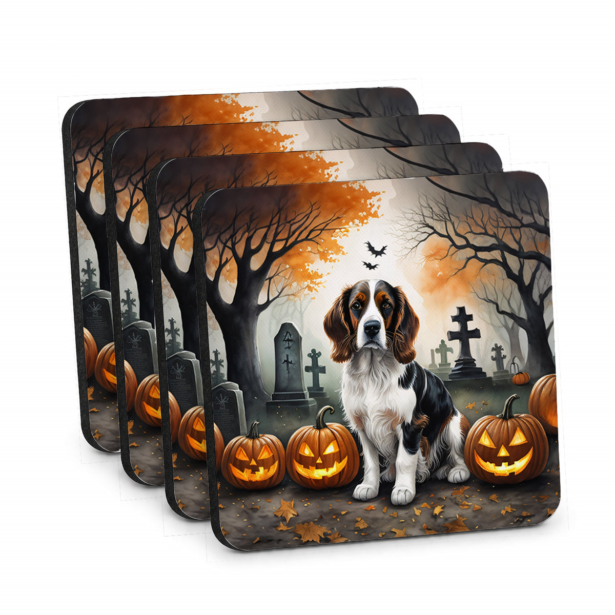 Caroline's Treasures Welsh Springer Spaniel Dogs Drink Coasters Set of 4