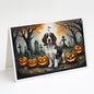 Caroline's Treasures DAC2057GCA7P Welsh Springer Spaniel Spooky Halloween Greeting Cards and Envelopes Pack of 8 Blank Cards with Envelopes Whimsical A7 Size 5x7 Blank Greeting Cards