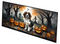 Caroline's Treasures Welsh Springer Spaniel Spooky Halloween Runner Mat 28x58 Front Door Mat Indoor Outdoor Rugs for Entryway Hallway Foyer Non Slip Washable Wide Doormat