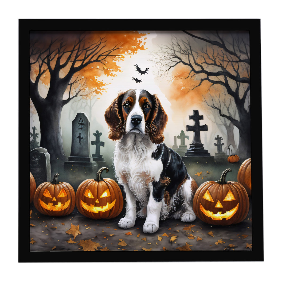 Caroline's Treasures Welsh Springer Spaniel Dogs Framed Metal Wall Art 8x8
