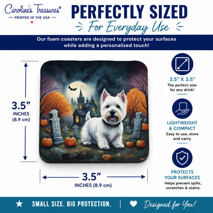 Caroline's Treasures Westie Terrier Dogs Drink Coasters Set of 4