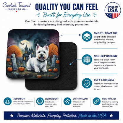 Caroline's Treasures Westie Terrier Dogs Drink Coasters Set of 4