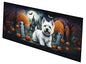 Caroline's Treasures Westie Spooky Halloween Runner Mat 28x58 Front Door Mat Indoor Outdoor Rugs for Entryway Hallway Foyer Non Slip Washable Wide Doormat