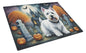 Caroline's Treasures DAC2058LCB Westie Spooky Halloween Glass Cutting Board Large Decorative Tempered Glass Kitchen Cutting and Serving Board Large Size Chopping Board
