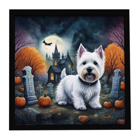 Caroline's Treasures Westie Terrier Dogs Framed Metal Wall Art 8x8
