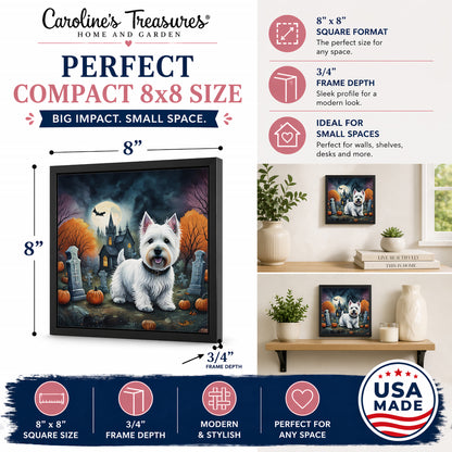 Caroline's Treasures Westie Terrier Dogs Framed Metal Wall Art 8x8