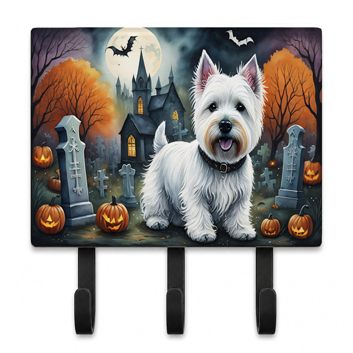 Caroline's Treasures Westie Dogs Ceramic Triple Wall Hook