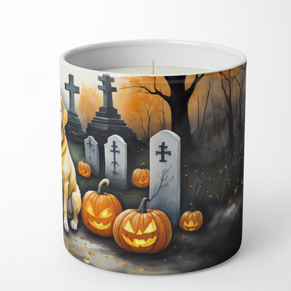 Caroline's Treasures DAC2059CDL Yellow Labrador Retriever Spooky Halloween Decorative Soy Candle Nature Soy Wax Essential Oil Home Decor Ideal for Bedroom Kitchen Bath Office Gift, 10 oz