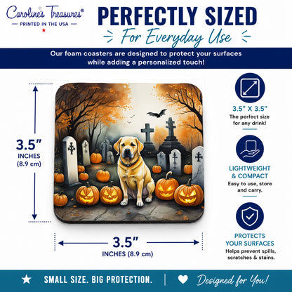 Caroline's Treasures Labrador Retriever Dogs Foam Drink Coasters Set of 4